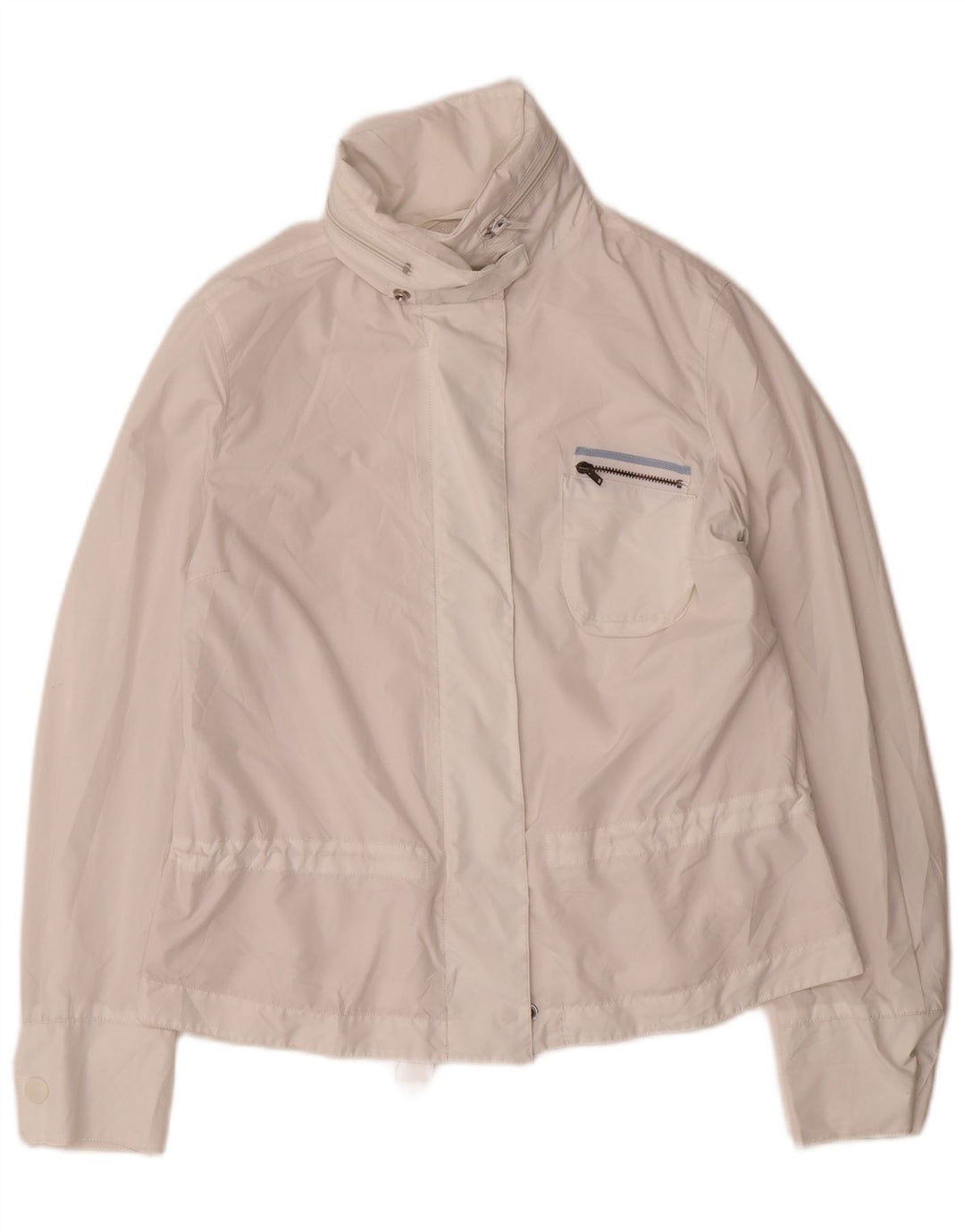 Armani Jeans Dame Windbreaker Jacket UK 8 Small White Polyester