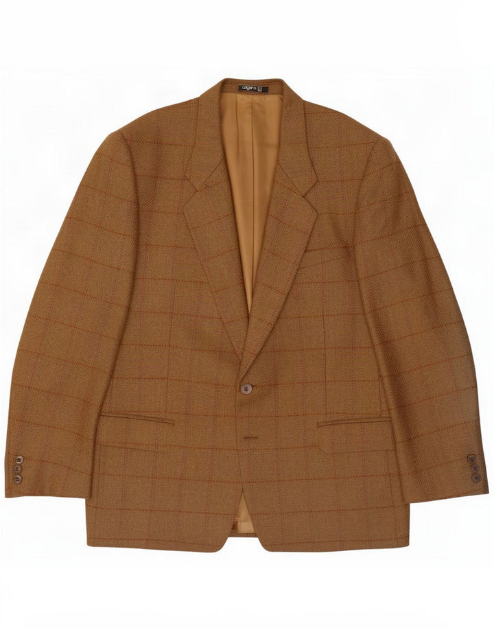 Ungaro Herre 2-knaps blazerjakke IT 52 XL Khaki Ternet Virgin Wool
