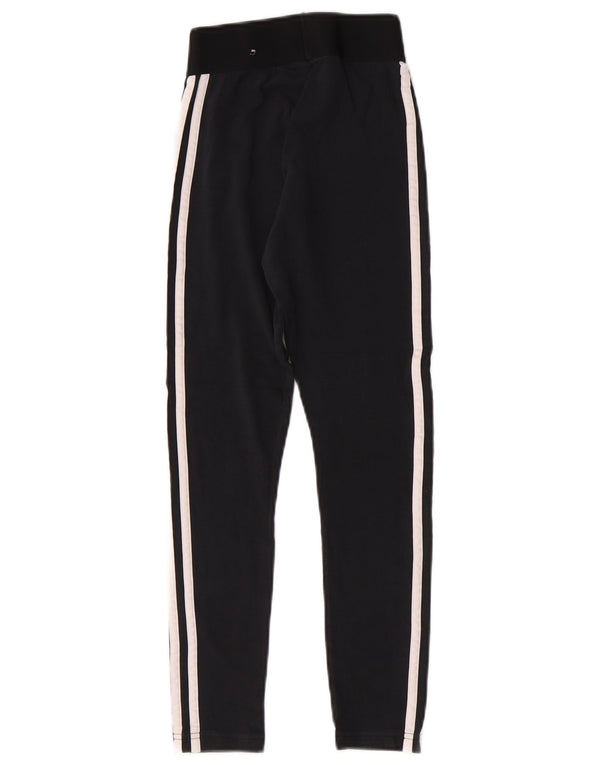 Adidas Dame Leggings UK 0/2 2XS Sort Stribet Sports
