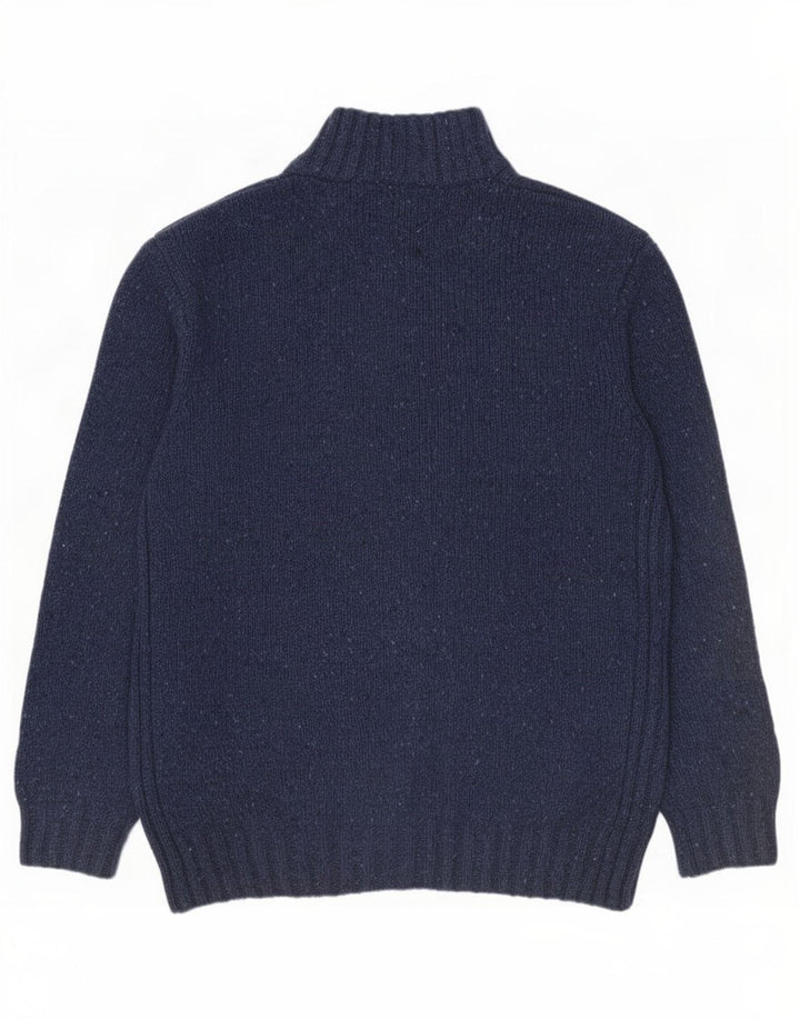John Lewis Herre lynlås-hals sweater Medium Navyblå Flecked Uld