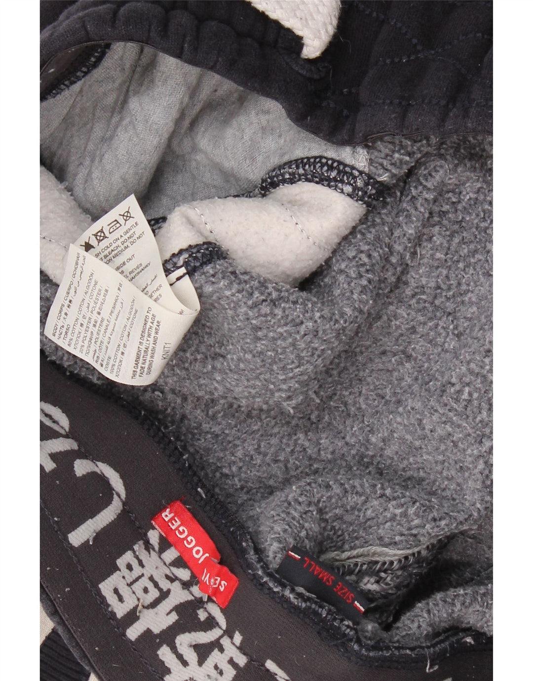 SUPERDRY Grafisk træningsdragt bukser til mænd Small Navy Blue Colourblock