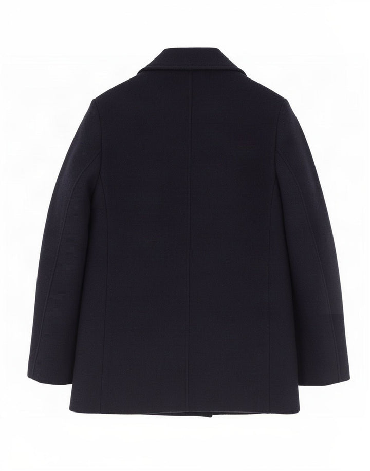 Jigsaw Womens Pea Coat UK 10 Small Navy Blue Uld