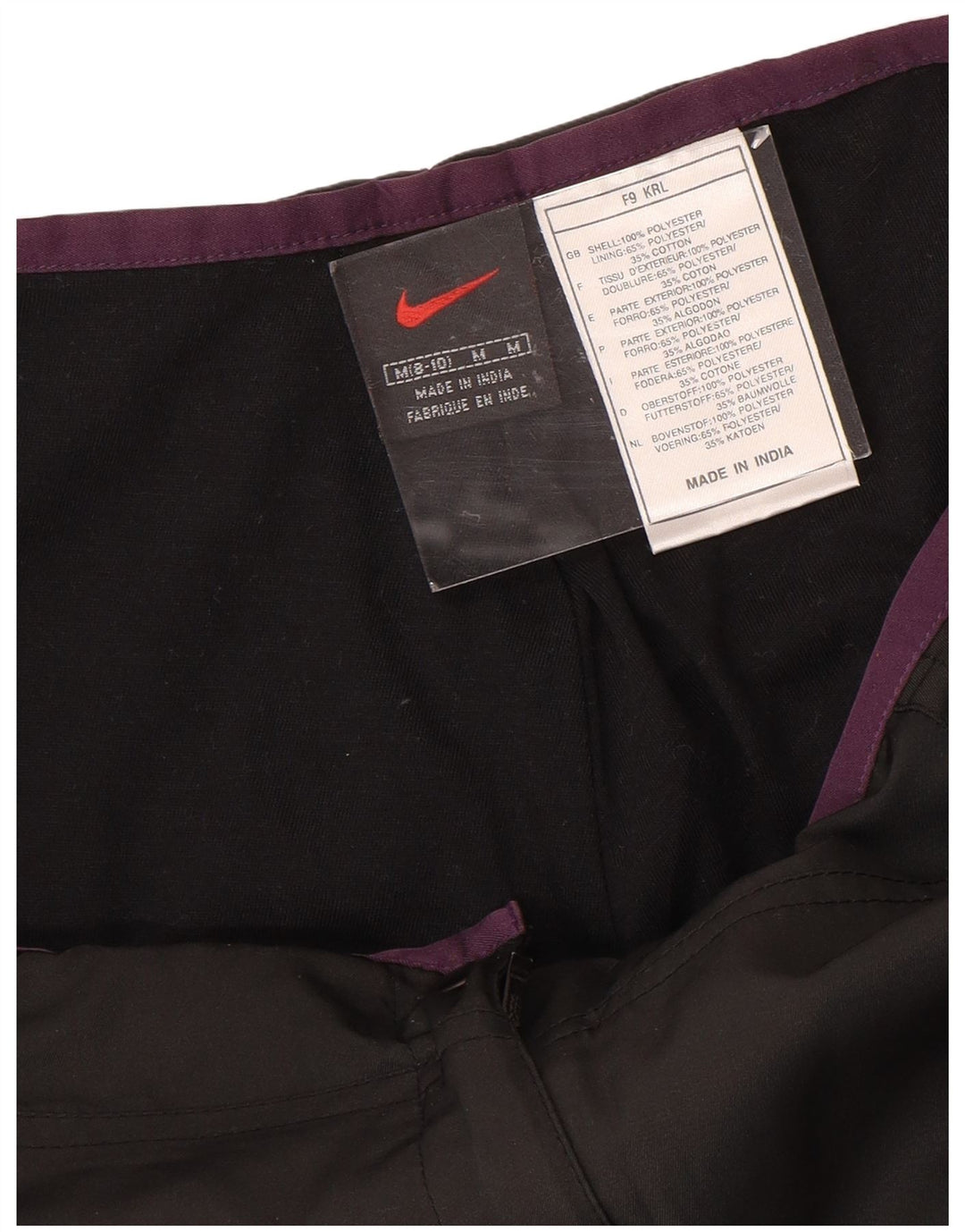 NIKE Womens Tracksuit Trousers US 8/10 Medium Black Polyester