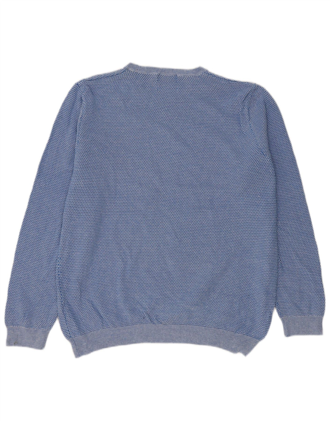 MARKS & SPENCER Herre sweater med rund hals, stor blå bomuld