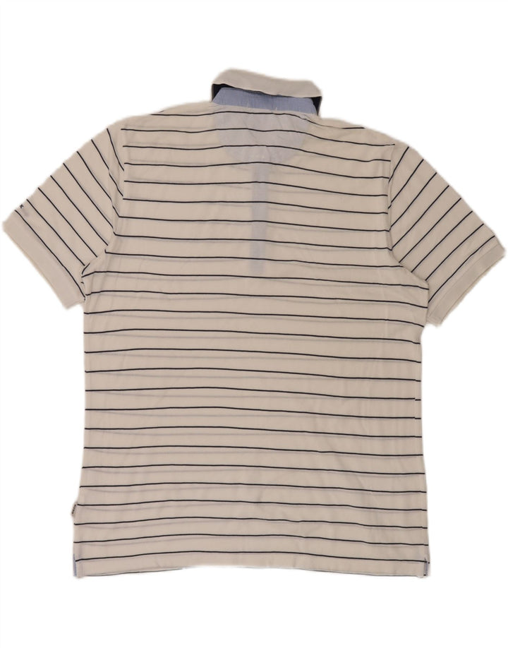 Geox Respira Herre Regular Fit Polo Shirt Stor hvid stribet
