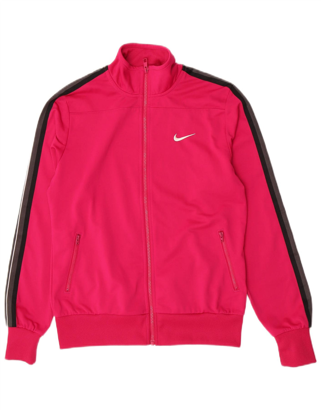 Nike træningsdragt topjakke til kvinder UK 14 Large Pink Colourblock Polyester
