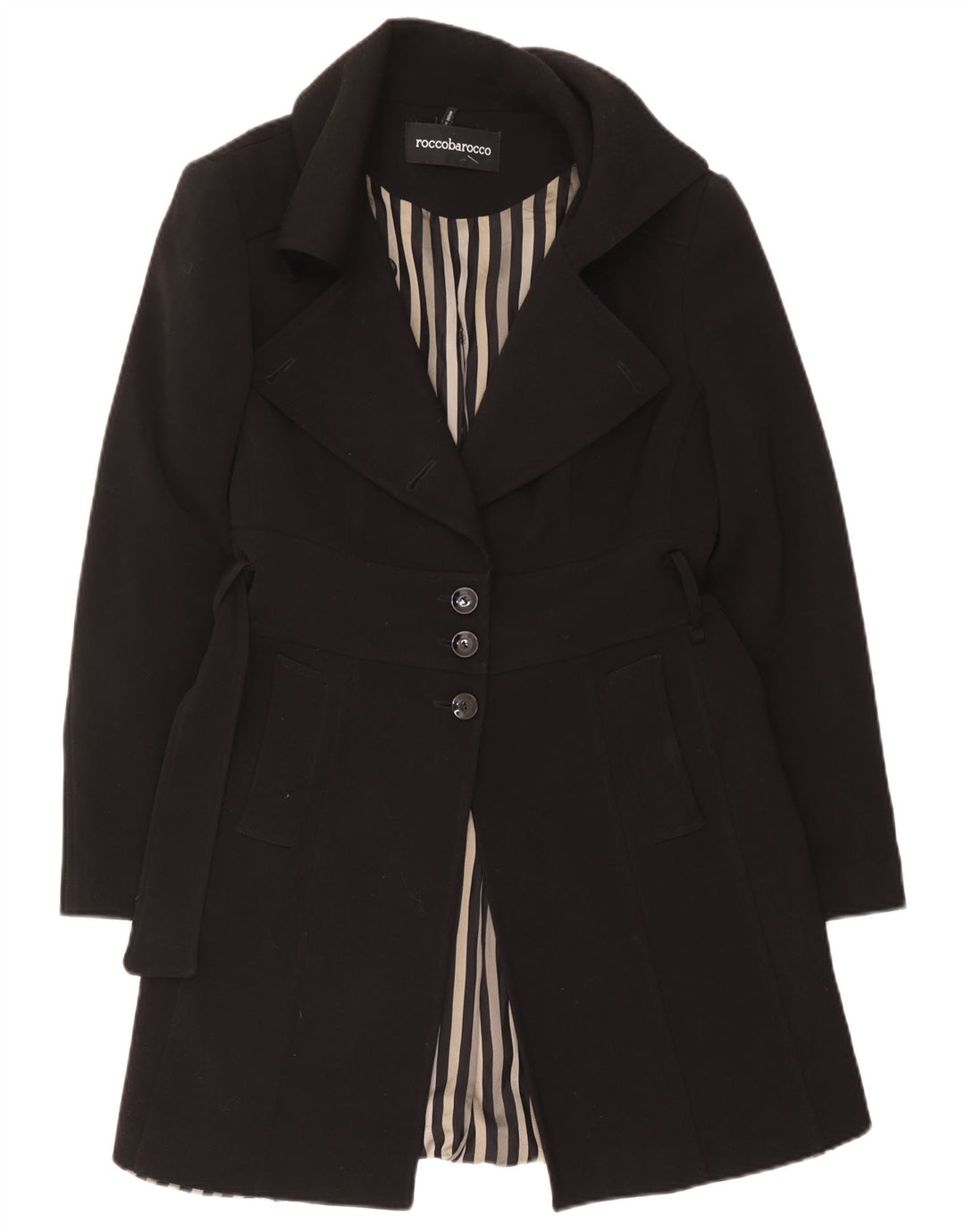 Roccobarocco Dame Overfrakke IT 48 XL Sort Polyester