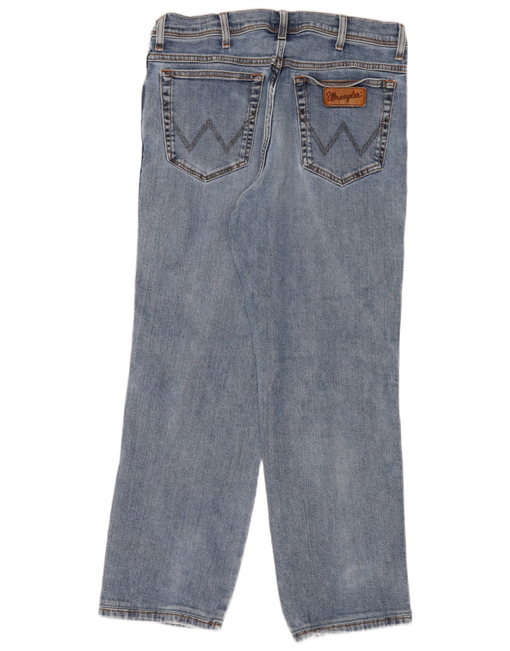 Wrangler Herre Texas Straight Jeans W36 L29 Blå Bomuld