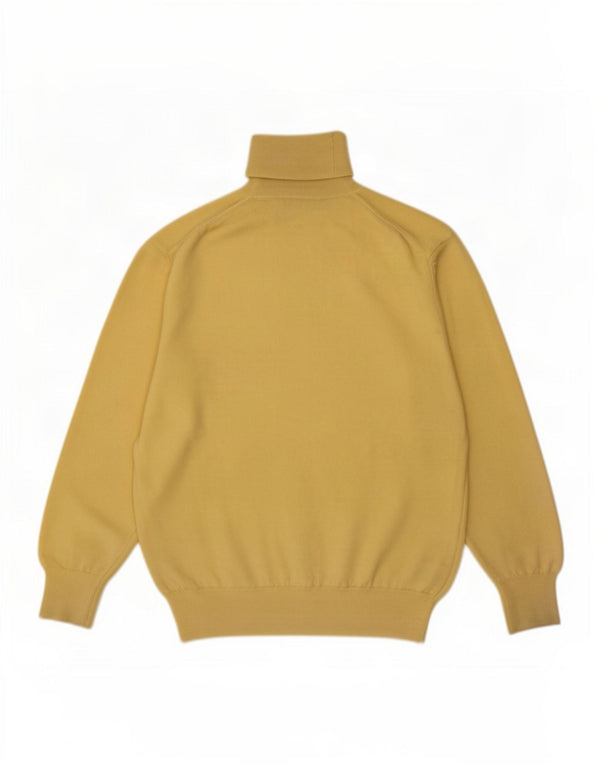 Vintage Herre rullehals sweater Medium Gul