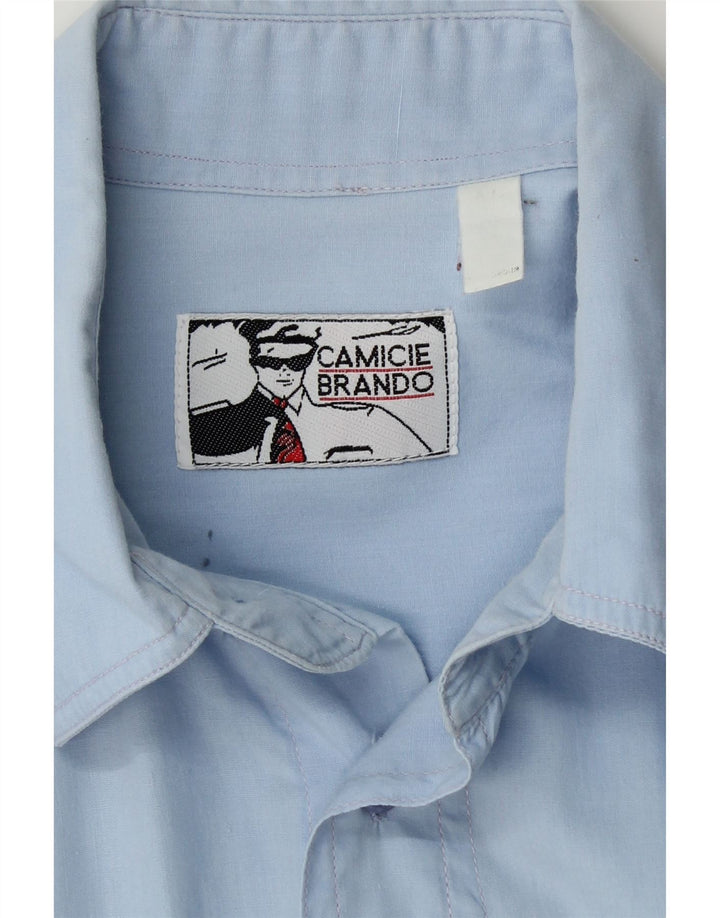 VINTAGE Mens Shirt XL Blue Vintage Vintage and Second-Hand Vintage from Messina Hembry 