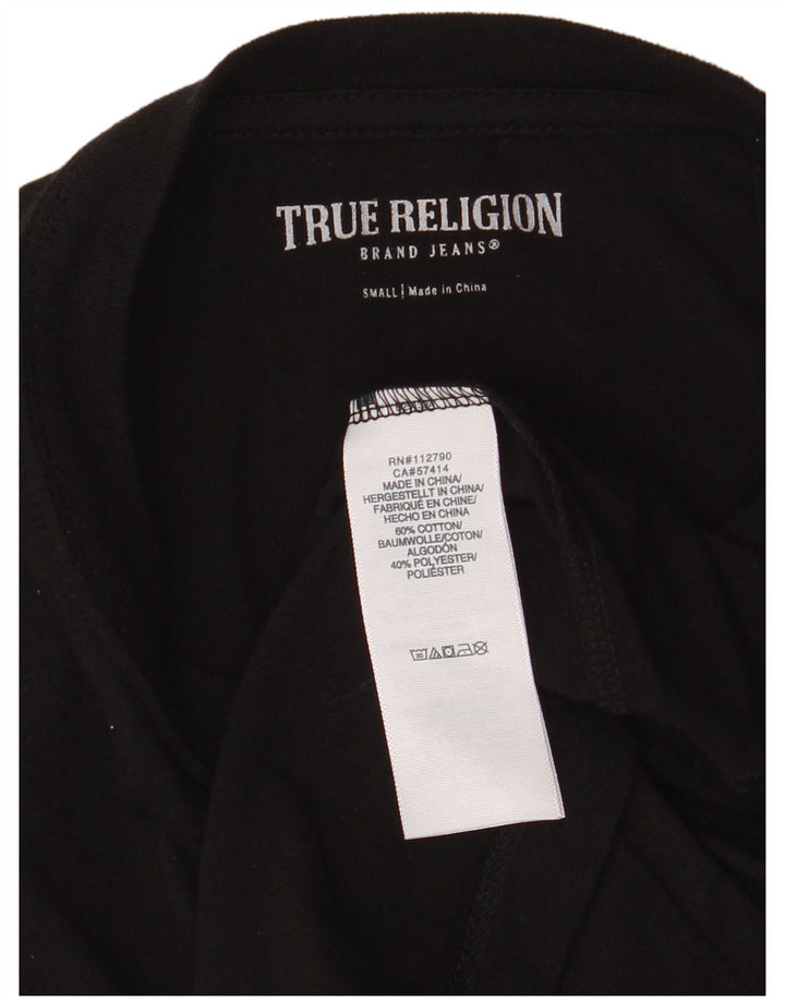 True Religion Herre grafisk top langærmet lille sort bomuld