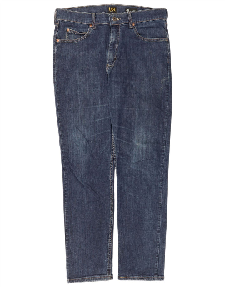 Lee Slim Jeans til mænd W34 L32 blå bomuld