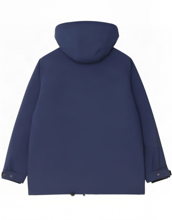 Aesse Womens Gore-Tex Hooded Rain Jacket IT 44 Medium Navy Blue Polyester