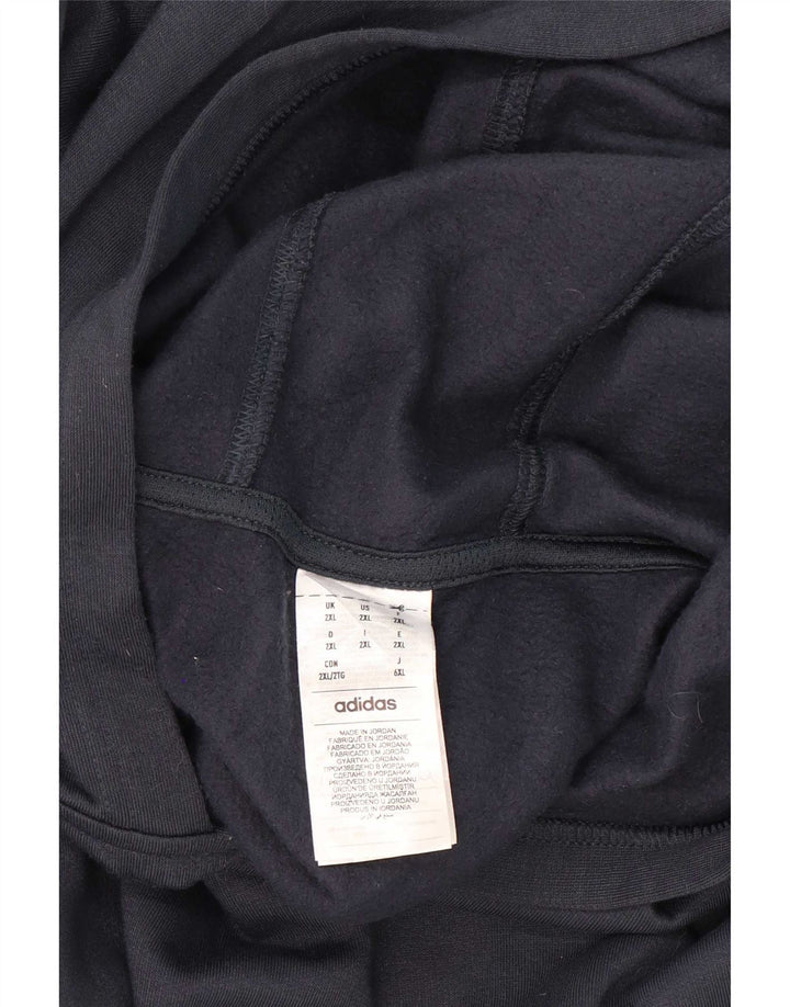 Adidas hættetrøje til mænd 2XL marineblå polyester