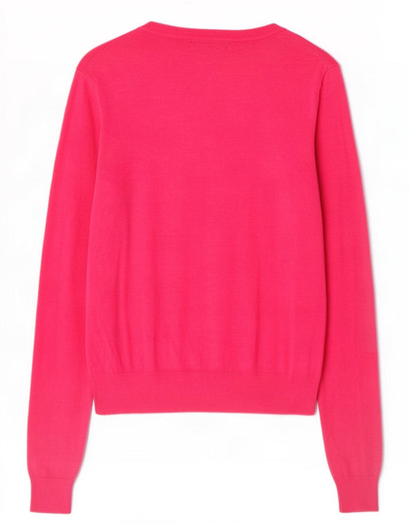 Marks & Spencer Dame Cardigan Sweater UK 10 Small Pink Viscose