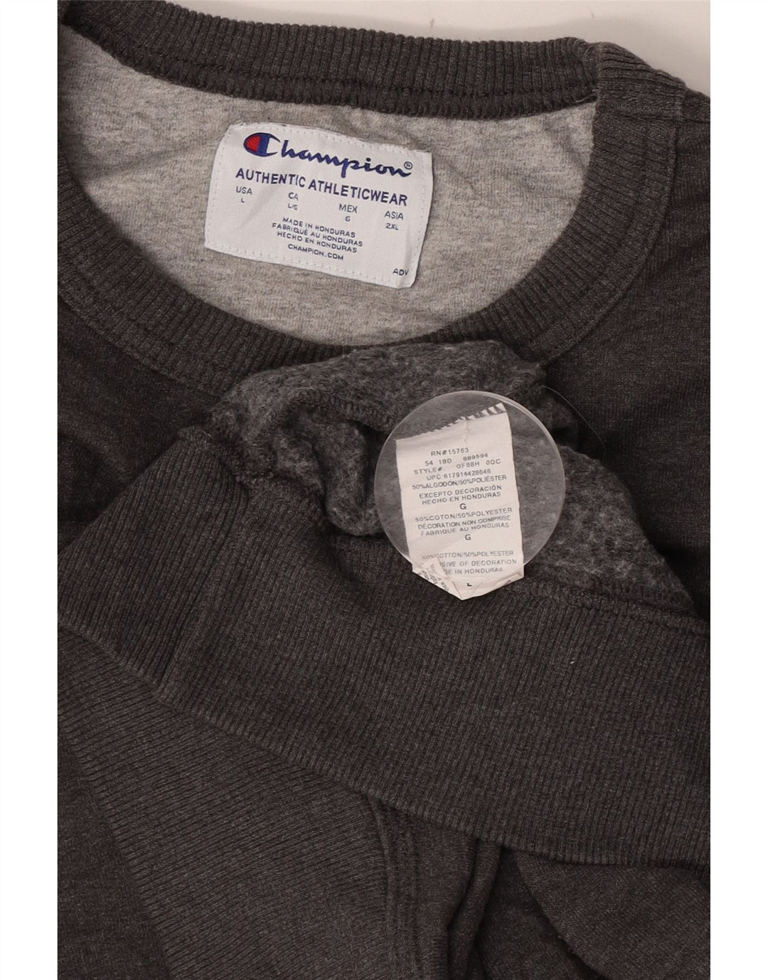 Champion Herre Grafisk Sweatshirt Jumper Stor Grå Bomuld