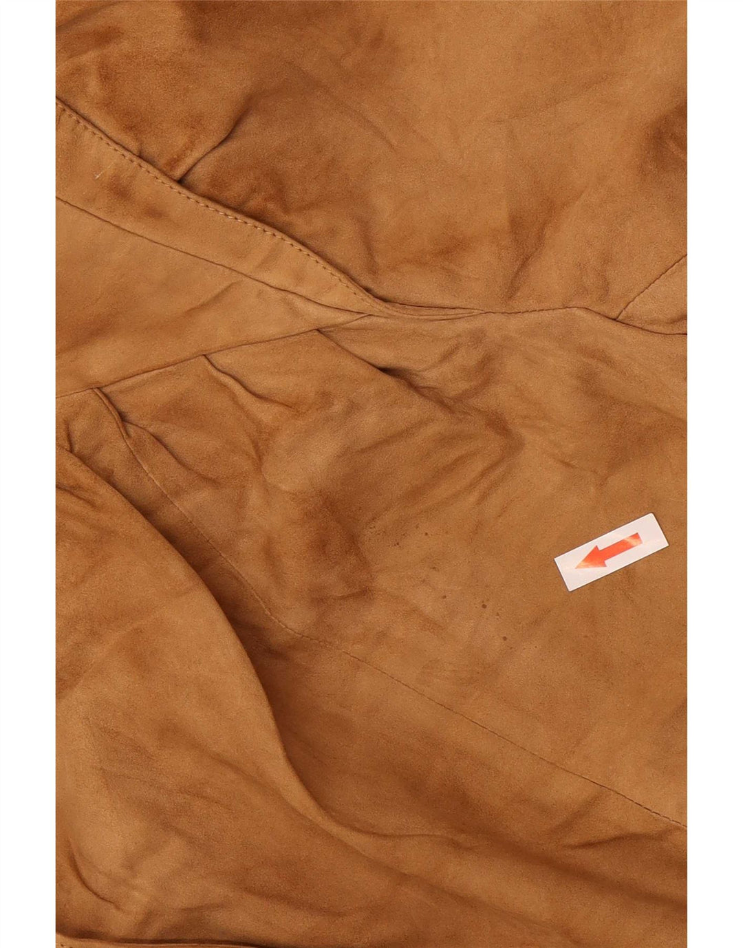Vintage Dame Ruskind Bomber Jacket IT 42 Medium Beige Læder