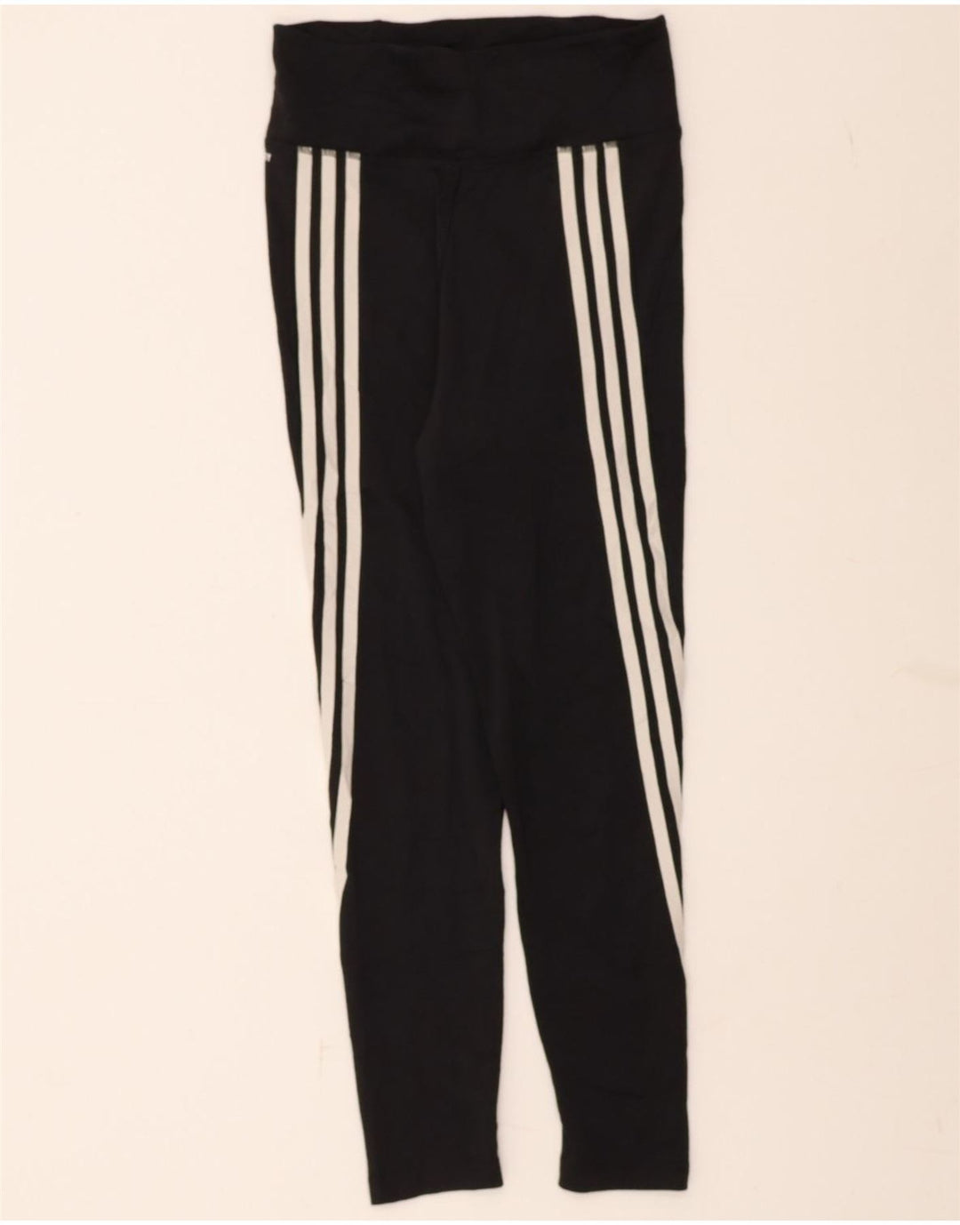 ADIDAS Womens Leggings UK 8/10 Small Black Polyester Vintage Adidas and Second-Hand Adidas from Messina Hembry 