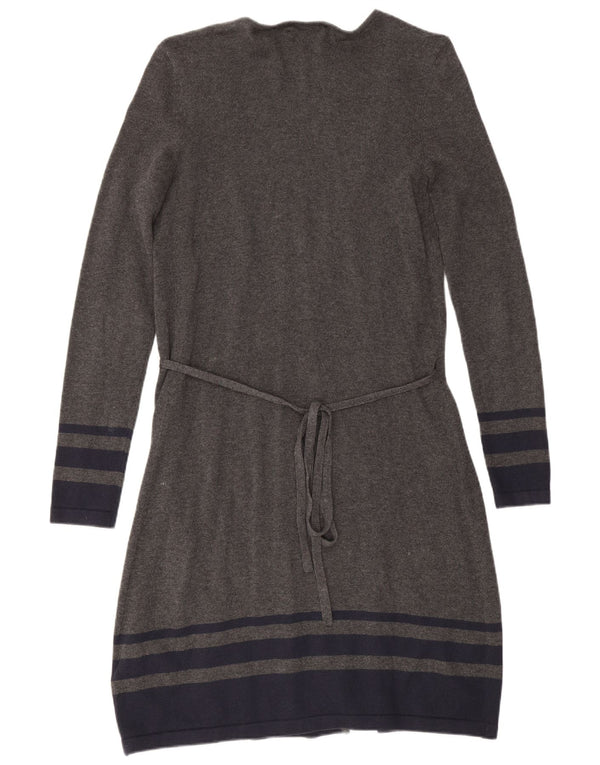 Tommy Hilfiger Kvinde Strik Wrap Dress UK 6 XS Gråstribet bomuld