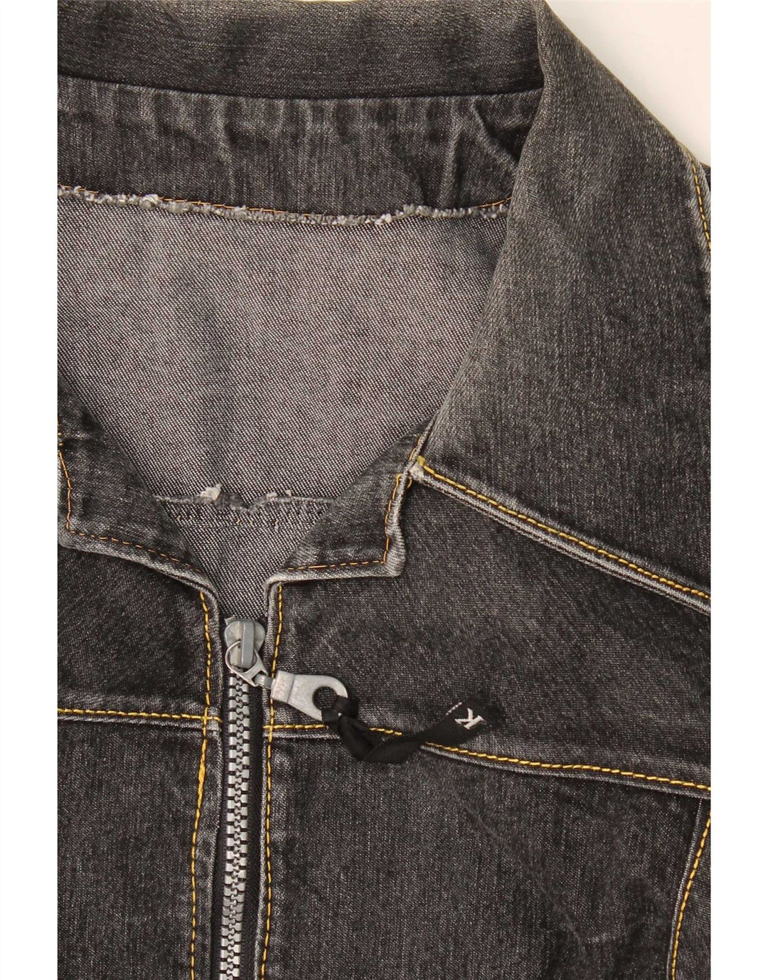 Vintage Dame Denim Jacket UK 14 Medium Grey