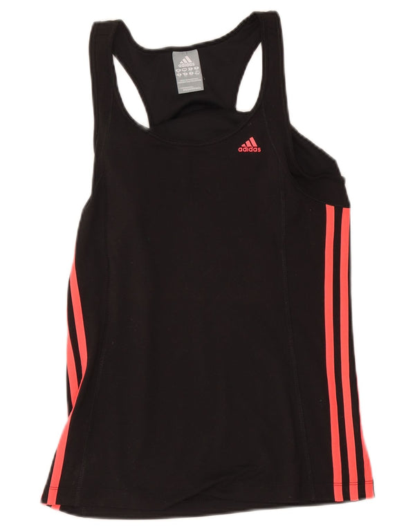Adidas Dame Climalite Vest Top UK 10 Small Black Polyester