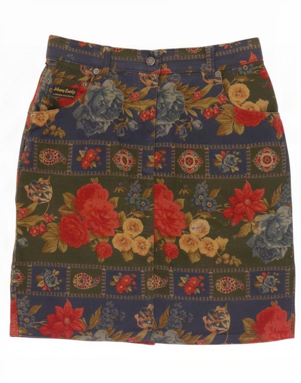 Johnny Lambs Womens Pencil Skirt Large W30 Multicolored Floral Bomuld