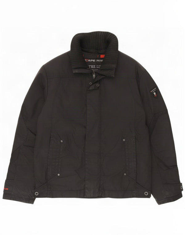 Cape Horn Mens Regular Fit Windbreaker Jacket UK 40 Large Black Polyamide