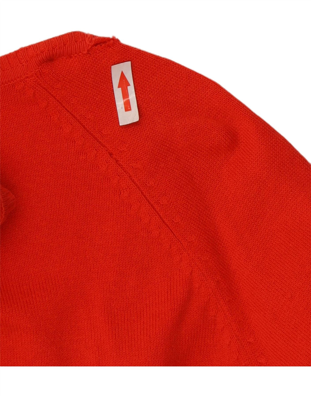 Zara Dame Cardigan Sweater UK 12 Medium Rød Bomuld