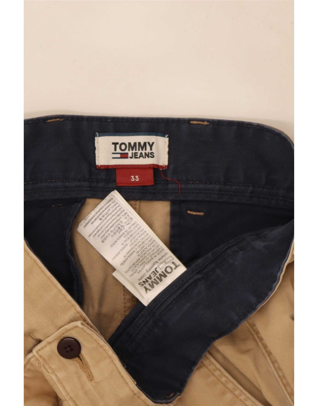 Tommy Hilfiger Herre Chino Shorts W33 Medium Beige Bomuld