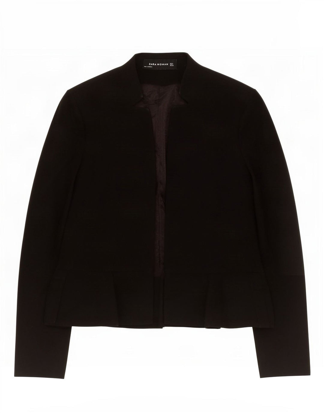 Zara Womens Open Blazer Jacket UK 10 Small Black