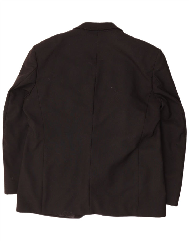 Wilvorst Herre 1 Knap Blazer Jacket UK 42 XL Sort Uld