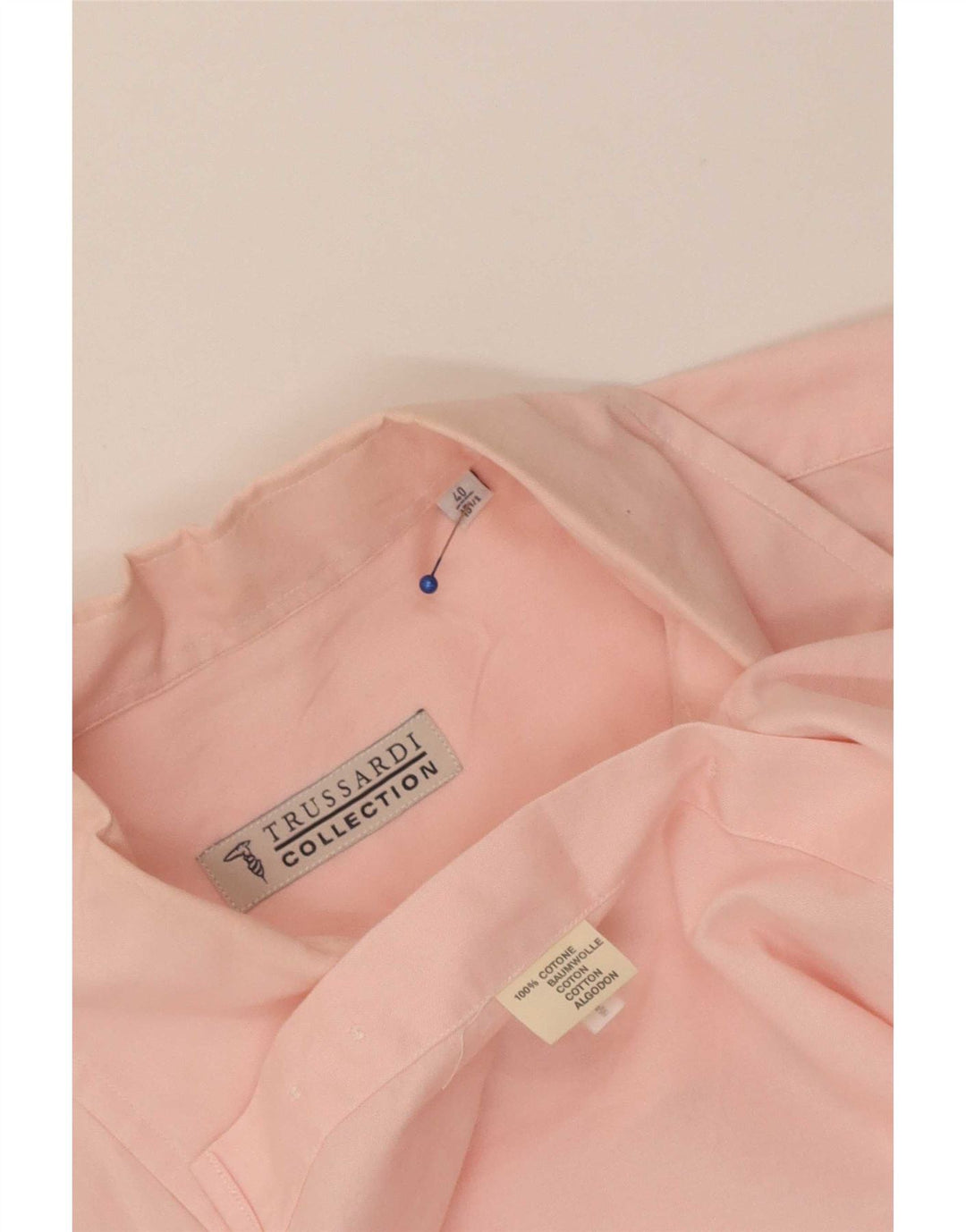 Trussardi Jeans Herreskjorte str. 40 15 1/2 Medium Pink Bomuld