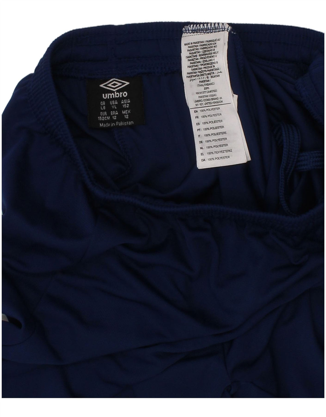 Umbro Boys Sports Shorts 11-12 År Large Navy Blue Polyester