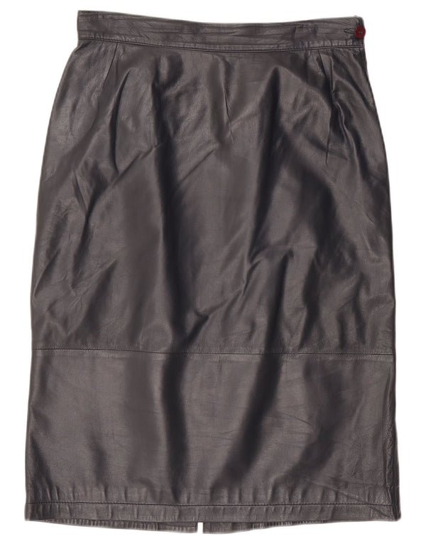 Vintage lædernederdel til kvinder IT 46 Large W32 Marineblå