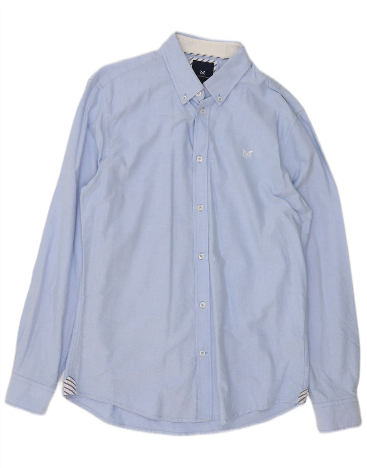 CREW TØJ Herre Slim Fit skjorte Medium Blue Cotton