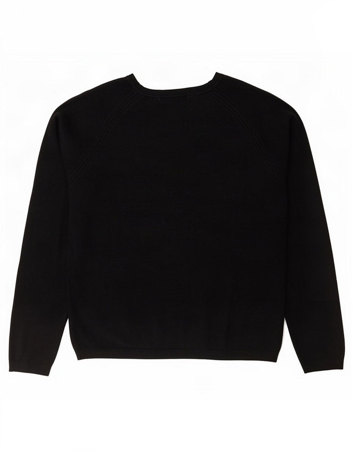 Marks & Spencer Dame V-hals sweater UK 12 Medium Sort