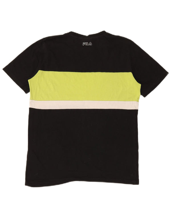 Fila Boys Grafisk Vest Top 15-16 år Sort Colourblock Bomuld