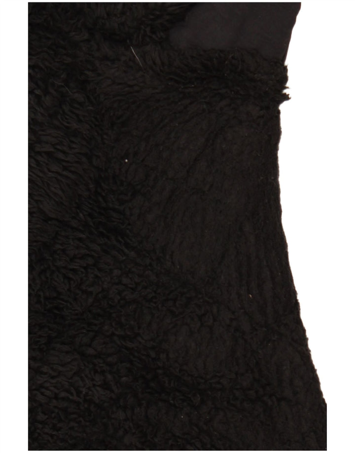 CALVIN KLEIN Fleecejakke til kvinder UK 16 Stor sort polyester