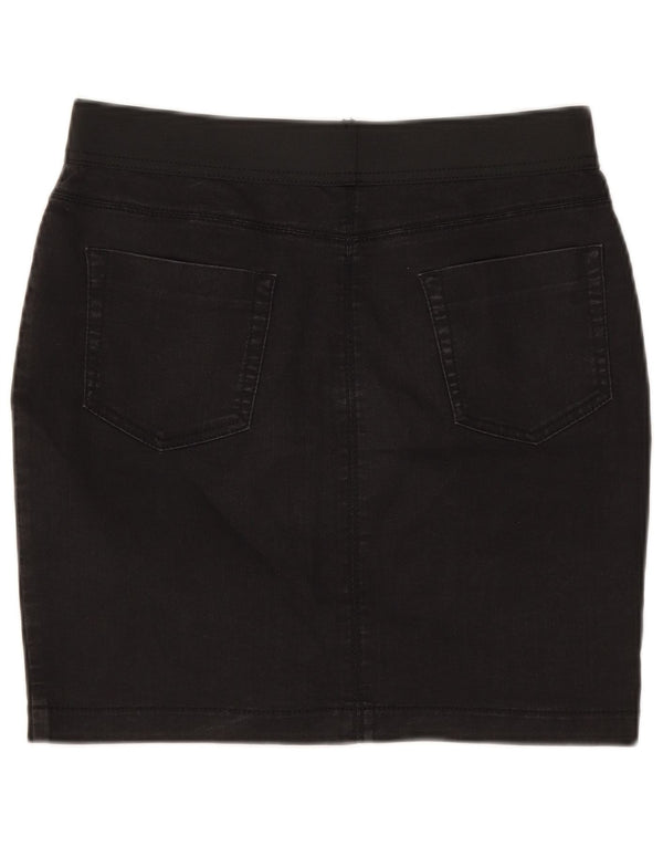 Marks & Spencer Dame denimnederdel UK 10 Small W30 Black Bomuld