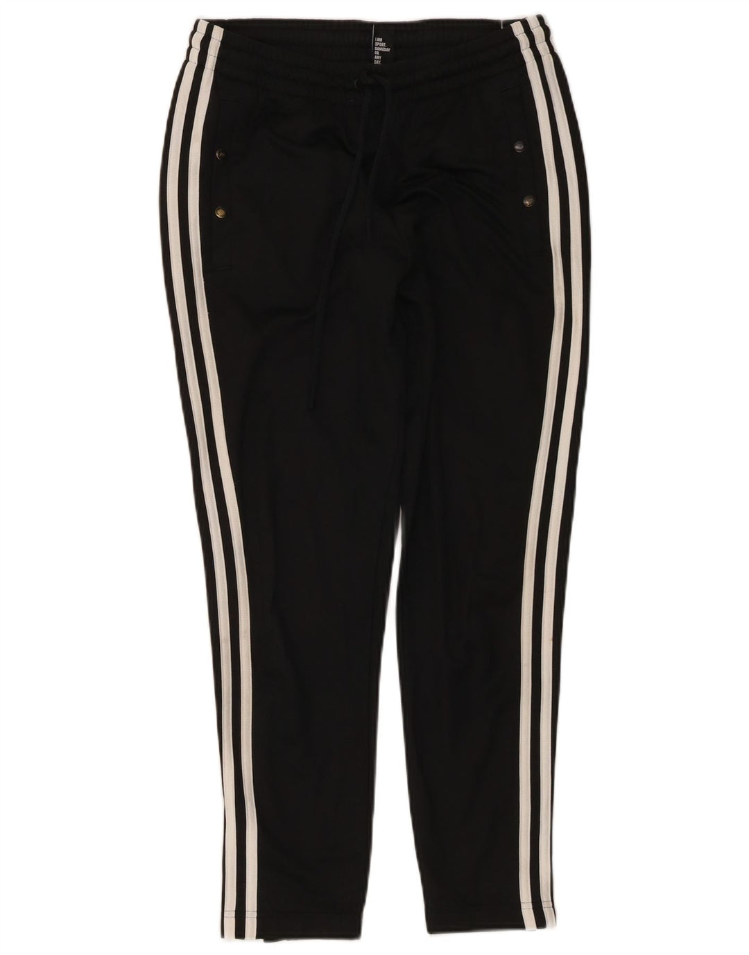 ADIDAS træningsdragtsbukser til kvinder UK 8/10 Small Black Polyester