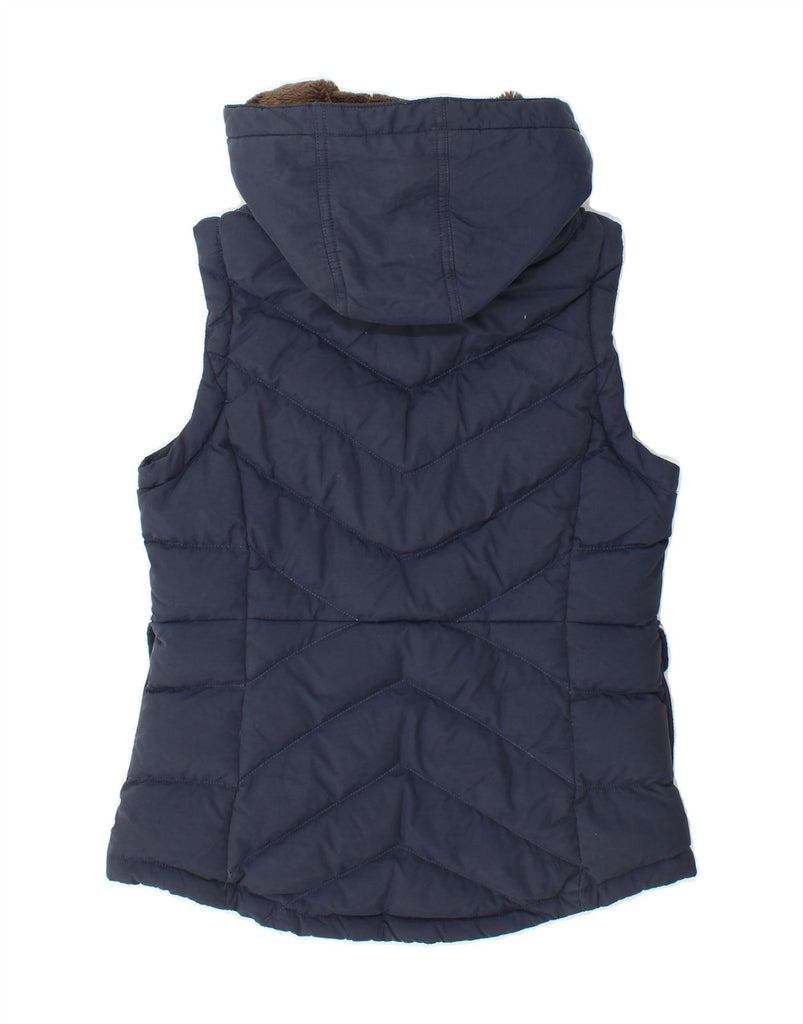 RALPH LAUREN Womens Hooded Padded Gilet UK 6 XS Navy Blue Nylon Vintage Ralph Lauren and Second-Hand Ralph Lauren from Messina Hembry 