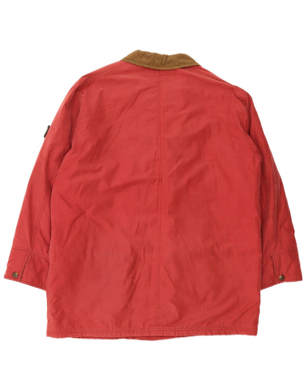 Cotton's Industries Herre Windbreaker Jacket UK 42 XL Rød Bomuld