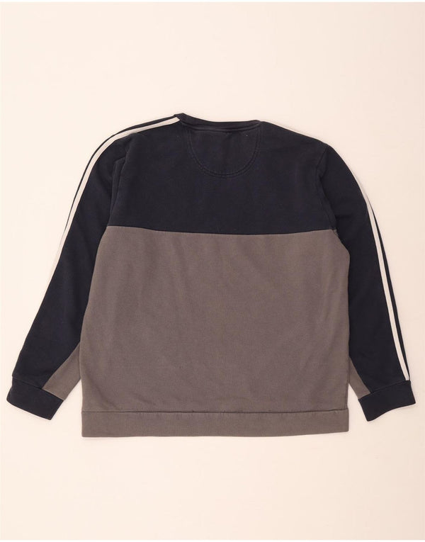 Adidas Herre Sweatshirt Jumper XL Grå Colourblock Bomuld
