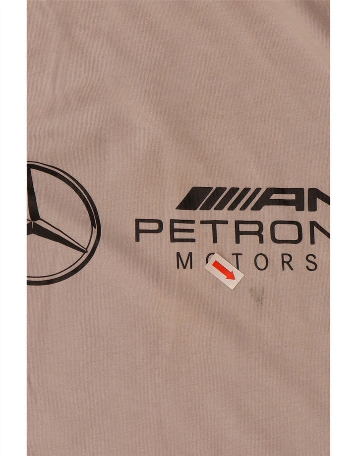 PUMA Grafisk T-shirt til mænd, lille grå bomuld