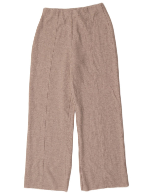 Zara Damestrik Bukser med brede ben Small W28 L30 Grå Polyester