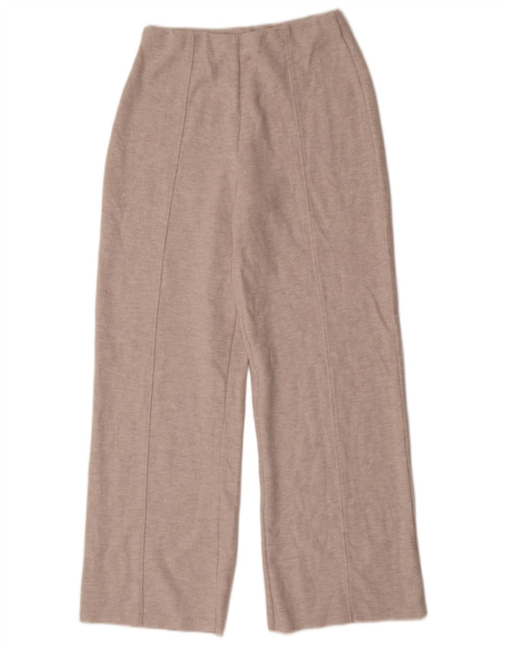 Zara Damestrik Bukser med brede ben Small W28 L30 Grå Polyester