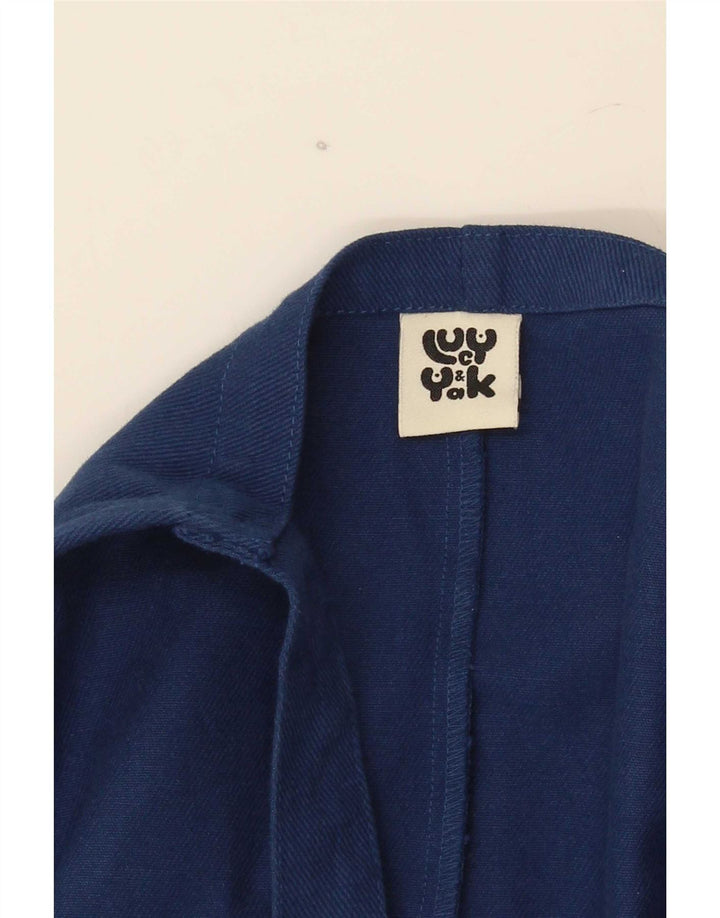 Lucy & Yak Herre tilspidsede Dungarees Bukser Medium Navy Blue