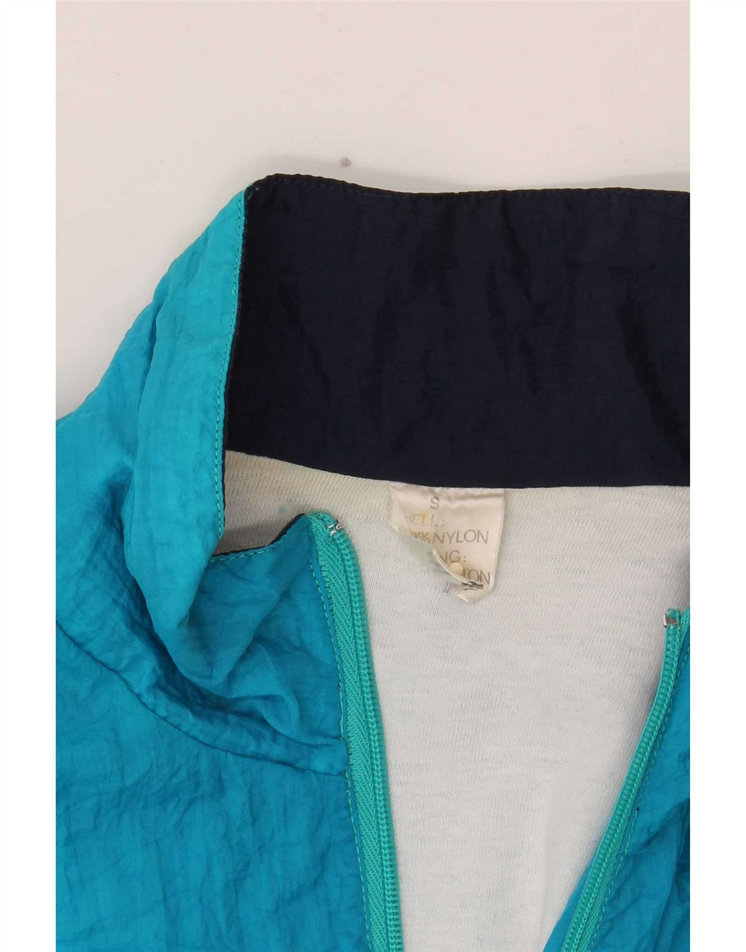 Vintage herre Loose Fit træningsdragt Top jakke Lille flerfarvet Colourblock