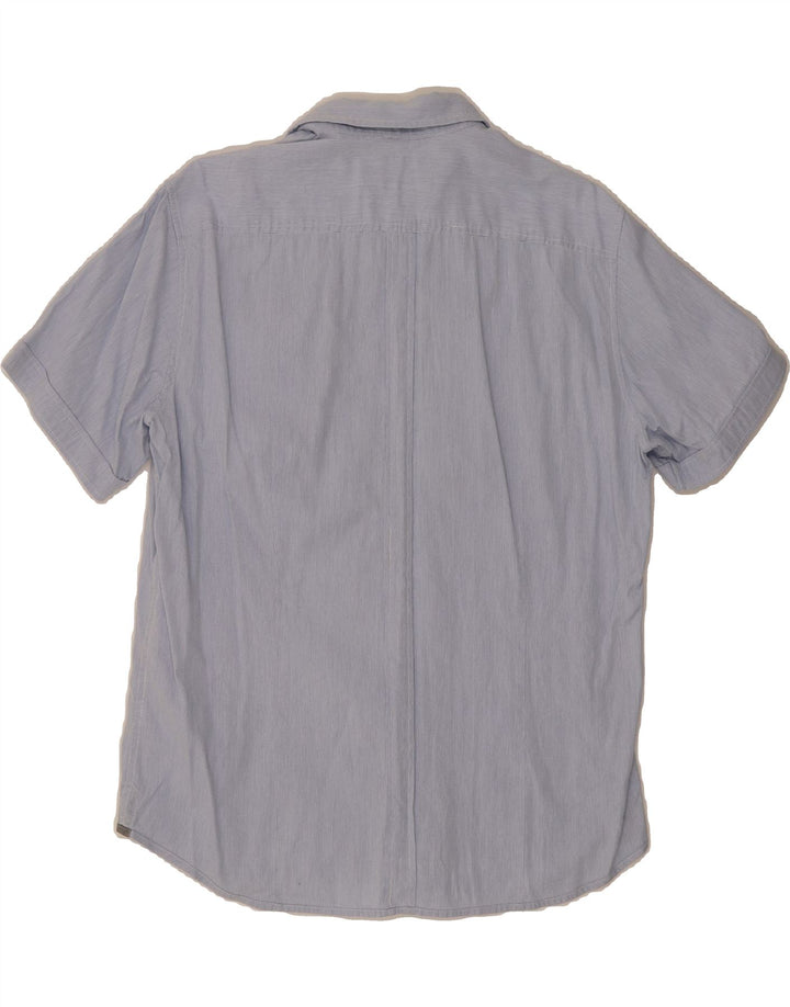 GAS Mens Short Sleeve Shirt XL Blue Cotton Vintage Gas and Second-Hand Gas from Messina Hembry 