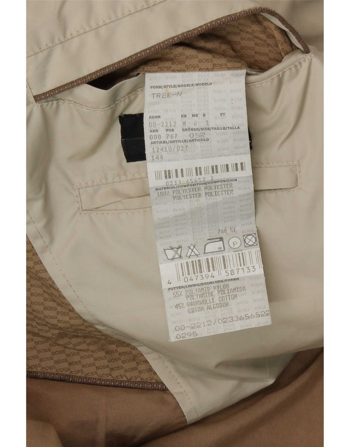 Hugo Boss Trench Coat til mænd EU 52 XL Beige Polyamid